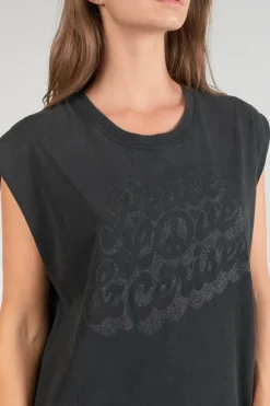 Le Temps des Cerises Robe T-Shirt Longue Poppy Noire Black Online