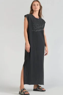 Le Temps des Cerises Robe T-Shirt Longue Poppy Noire Black Online