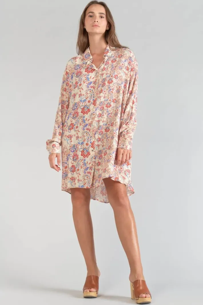 Le Temps des Cerises Robe-Chemise Tita A Motif Cachemire Pomelo Best