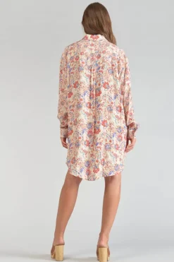 Le Temps des Cerises Robe-Chemise Tita A Motif Cachemire Pomelo Best