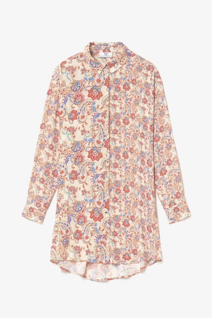 Le Temps des Cerises Robe-Chemise Tita A Motif Cachemire Pomelo Best