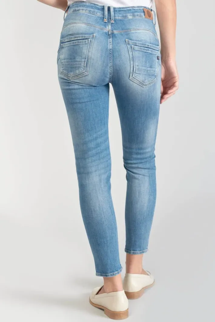 Le Temps des Cerises Sabi Pulp Slim Taille Haute 7/8Eme Jeans Destroy Bleu N°3 Blue Discount