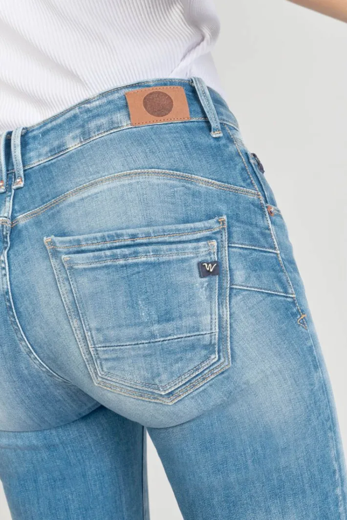 Le Temps des Cerises Sabi Pulp Slim Taille Haute 7/8Eme Jeans Destroy Bleu N°3 Blue Discount
