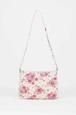 Le Temps des Cerises Sac A Bandouliere Lauri A Motif Fleuri Rose Pink Best Sale