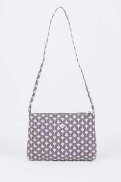 Le Temps des Cerises Sac A Bandouliere Lauri Gris A Motif Floral Grey New