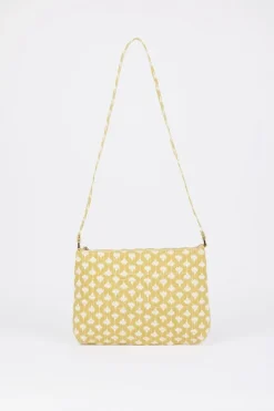 Le Temps des Cerises Sac A Bandouliere Lauri Jaune A Motif Floral Yellow Best