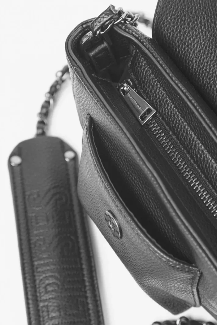 Le Temps des Cerises Sac A Bandouliere Rose Noir Black Flash Sale