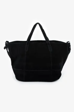 Le Temps des Cerises Sac Astier En Cuir Suede Noir Black New