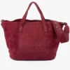 Le Temps des Cerises Sac Astier En Cuir Suede Bordeaux Rouge Fonce New
