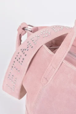 Le Temps des Cerises Sac Astier En Cuir Suede Rose Poudre Powdery Pink Flash Sale