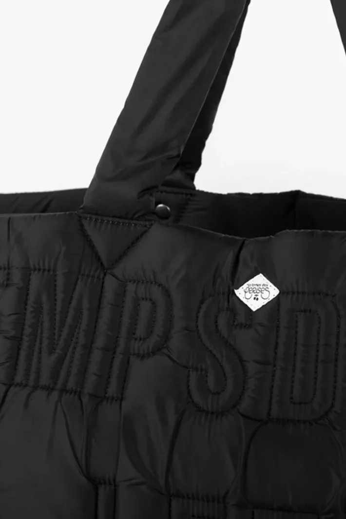 Le Temps des Cerises Sac Cabas Matelasse Luna Noir Black Discount