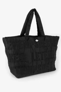 Le Temps des Cerises Sac Cabas Matelasse Luna Noir Black Discount