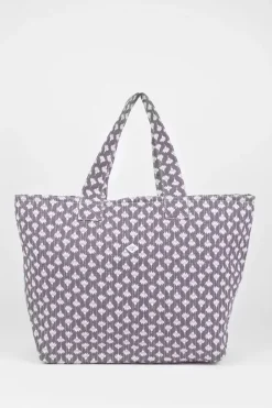 Le Temps des Cerises Sac Cabas Micky Gris A Motif Fleuri Grey Online