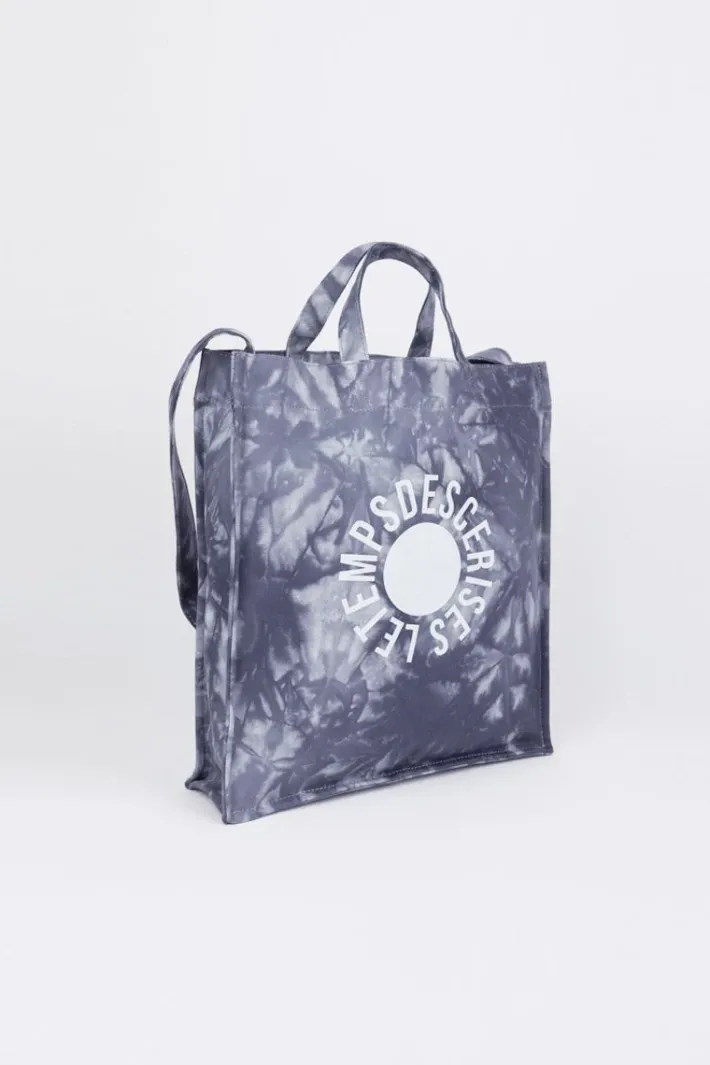 Le Temps des Cerises Sac De Shopping Lina Tie And Dye Bleu Gris Grey Best Sale