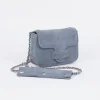 Le Temps des Cerises Sac Klelia En Cuir Suede Bleu Gris Denim Discount