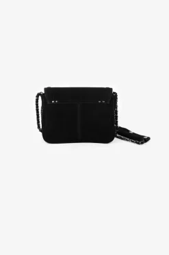 Le Temps des Cerises Sac Klelia En Cuir Suede Noir Black Fashion
