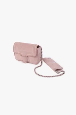 Le Temps des Cerises Sac Klelia En Cuir Suede Rose Poudre Powdery Pink Flash Sale
