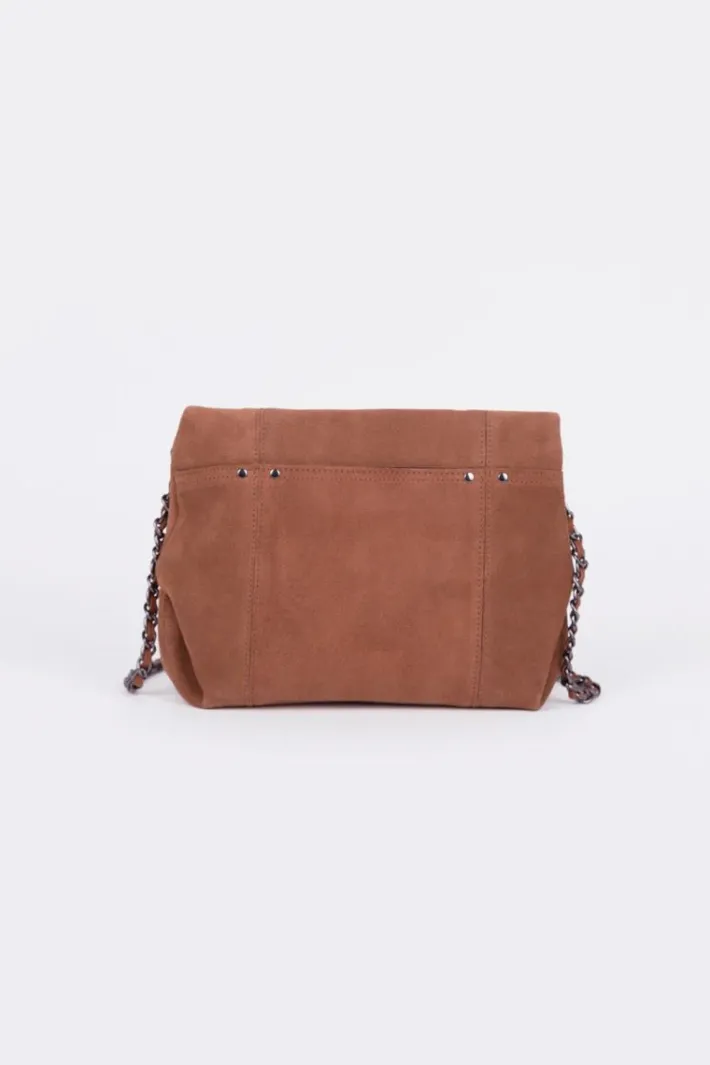 Le Temps des Cerises Sac Leter En Cuir Suede Camel Best Sale