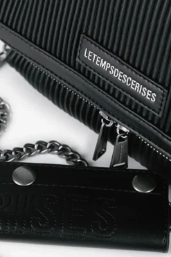 Le Temps des Cerises Sac Leter Noir Plisse Black Best