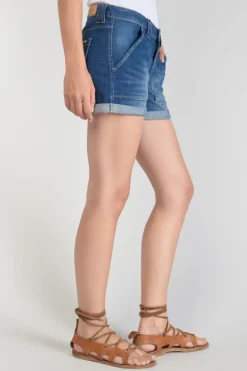 Le Temps des Cerises Short Bloom En Jeans Bleu Fonce Blue Hot