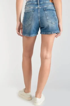 Le Temps des Cerises Short Mosta En Jeans Bleu A Fermeture Asymetrique Blue Flash Sale