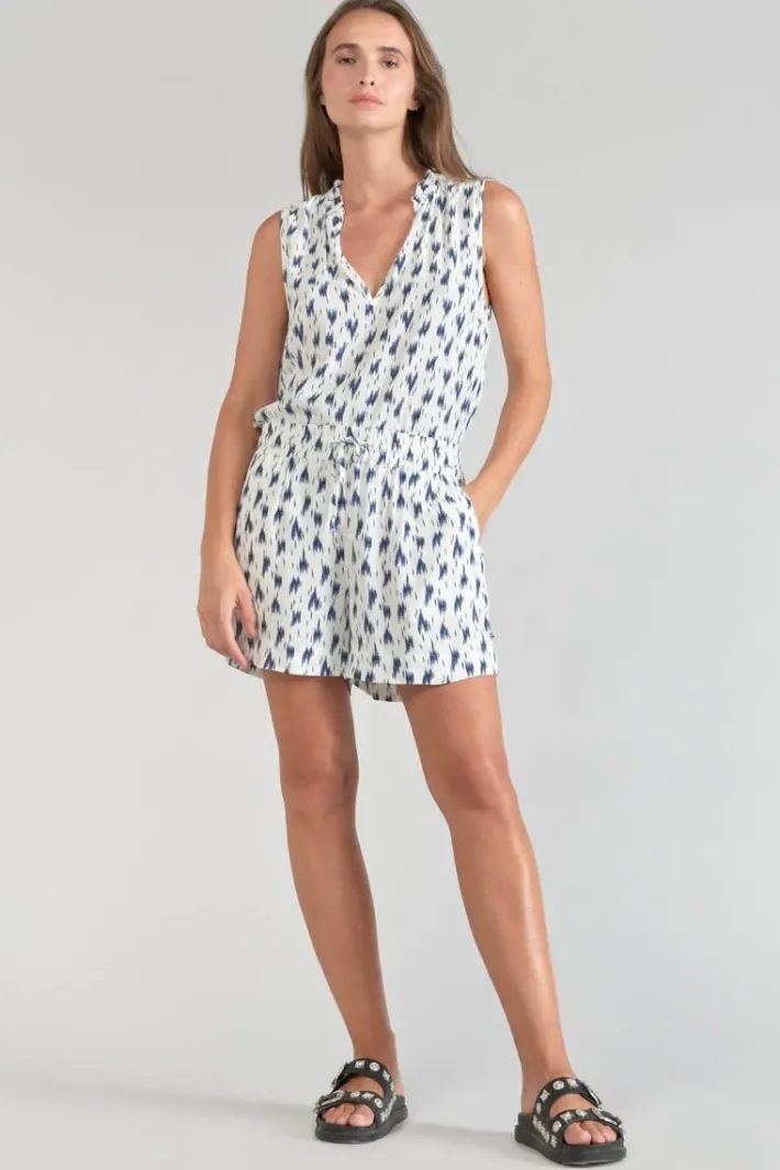 Le Temps des Cerises Short Nuria Tie And Dye Bleu Midnight Discount