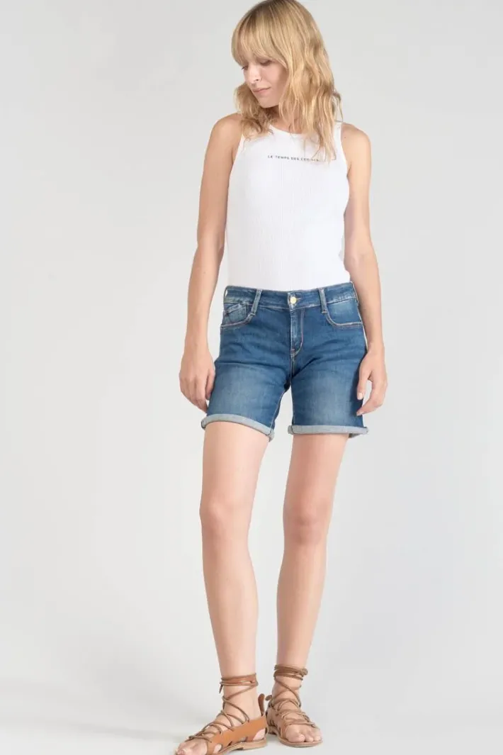 Le Temps des Cerises Short Paola En Jeans Bleu Blue Cheap