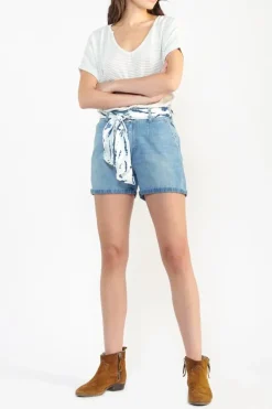 Le Temps des Cerises Short Sydney En Jeans Bleu Blue Best Sale