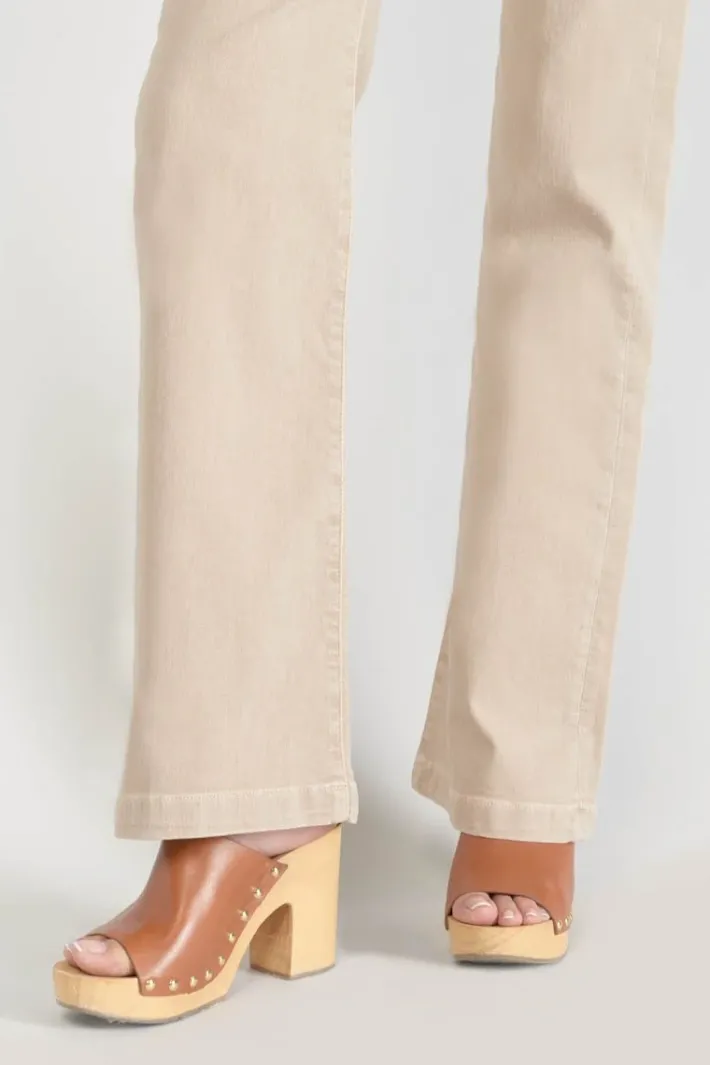 Le Temps des Cerises Sormiou Flare Jeans Beige Sable Desert Cheap