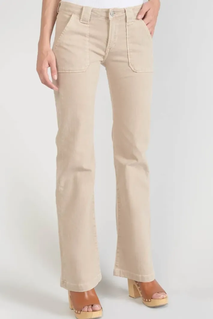 Le Temps des Cerises Sormiou Flare Jeans Beige Sable Desert Cheap