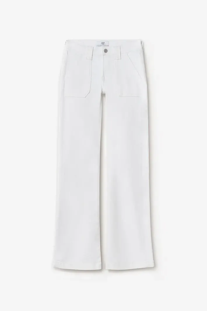 Le Temps des Cerises Sormiou Flare Jeans Blanc White Shop