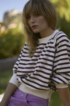Le Temps des Cerises Sweatshirt Koa Mariniere Prune Ice Cream Outlet