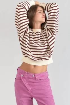 Le Temps des Cerises Sweatshirt Koa Mariniere Prune Ice Cream Outlet