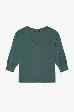 Le Temps des Cerises Top Jessie Vert Bouteille Green Bottle Flash Sale