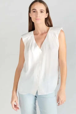 Le Temps des Cerises Top Missou En Jacquard Creme Ice Cream Sale