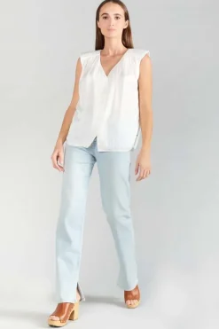 Le Temps des Cerises Top Missou En Jacquard Creme Ice Cream Sale