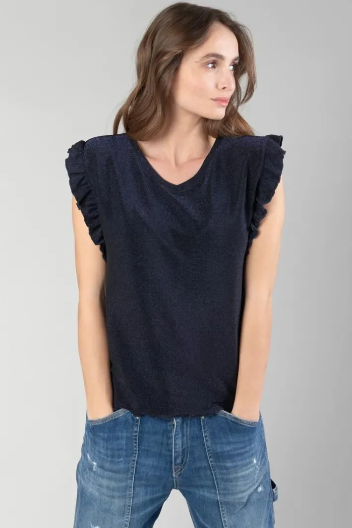 Le Temps des Cerises Top Nea Bleu Nuit Irise Midnight Hot