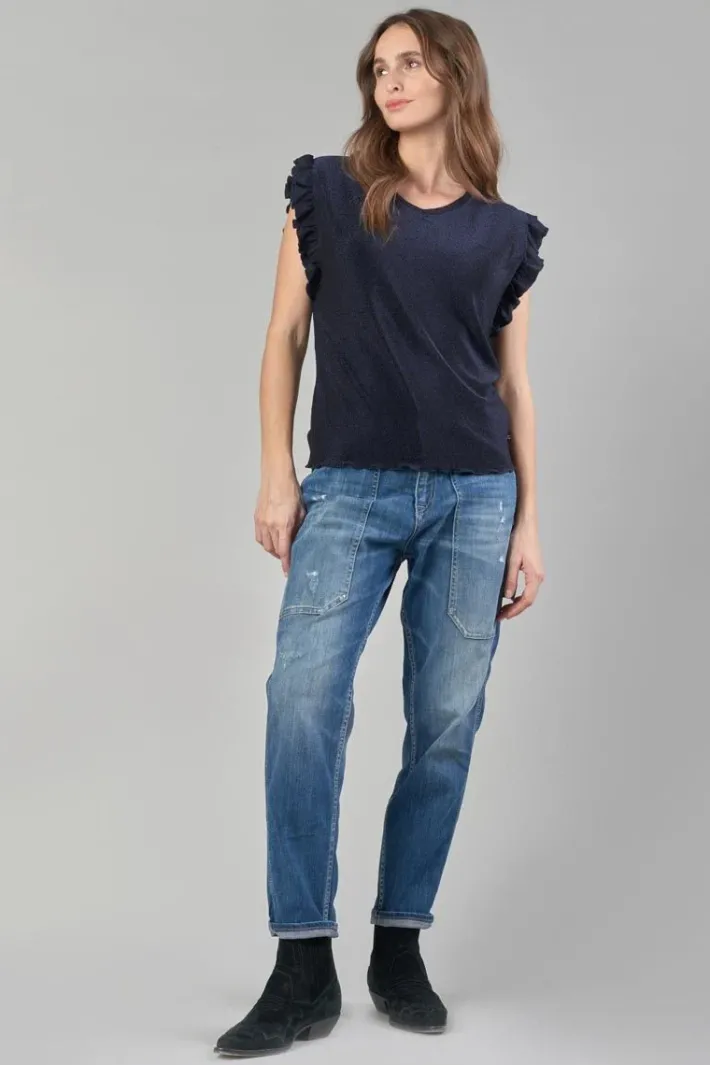 Le Temps des Cerises Top Nea Bleu Nuit Irise Midnight Hot