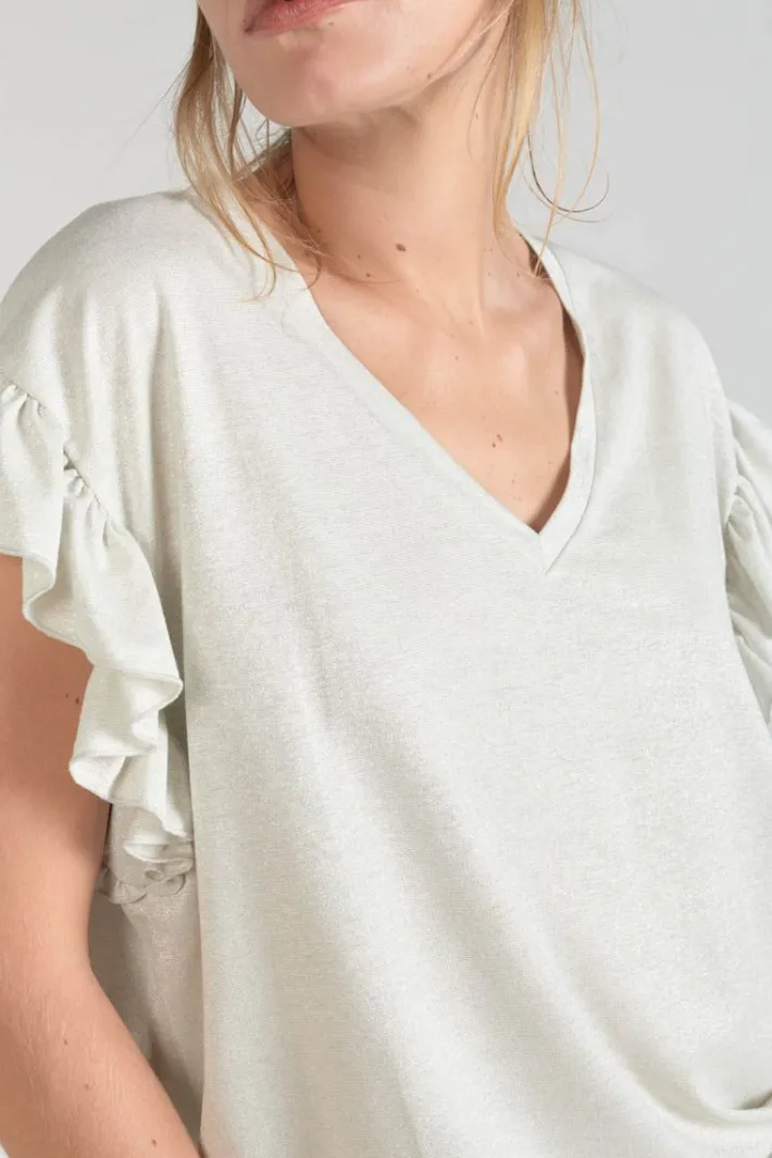 Le Temps des Cerises Top Ryls Blanc Irise White Best