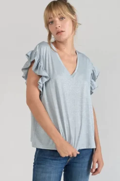 Le Temps des Cerises Top Ryls Bleu Ciel Irise Sky Cheap