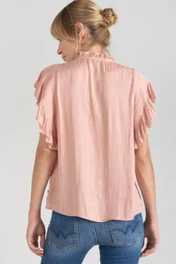 Le Temps des Cerises Top Theron Rose Saumon Coral Rose New