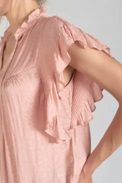 Le Temps des Cerises Top Theron Rose Saumon Coral Rose New