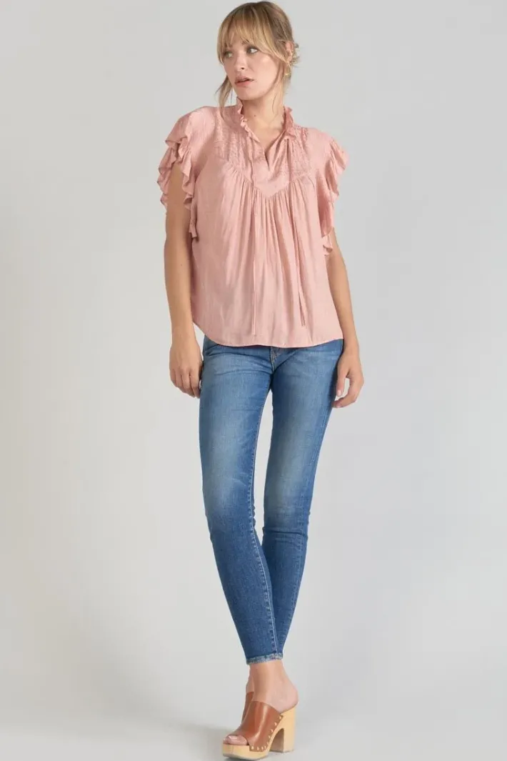 Le Temps des Cerises Top Theron Rose Saumon Coral Rose New