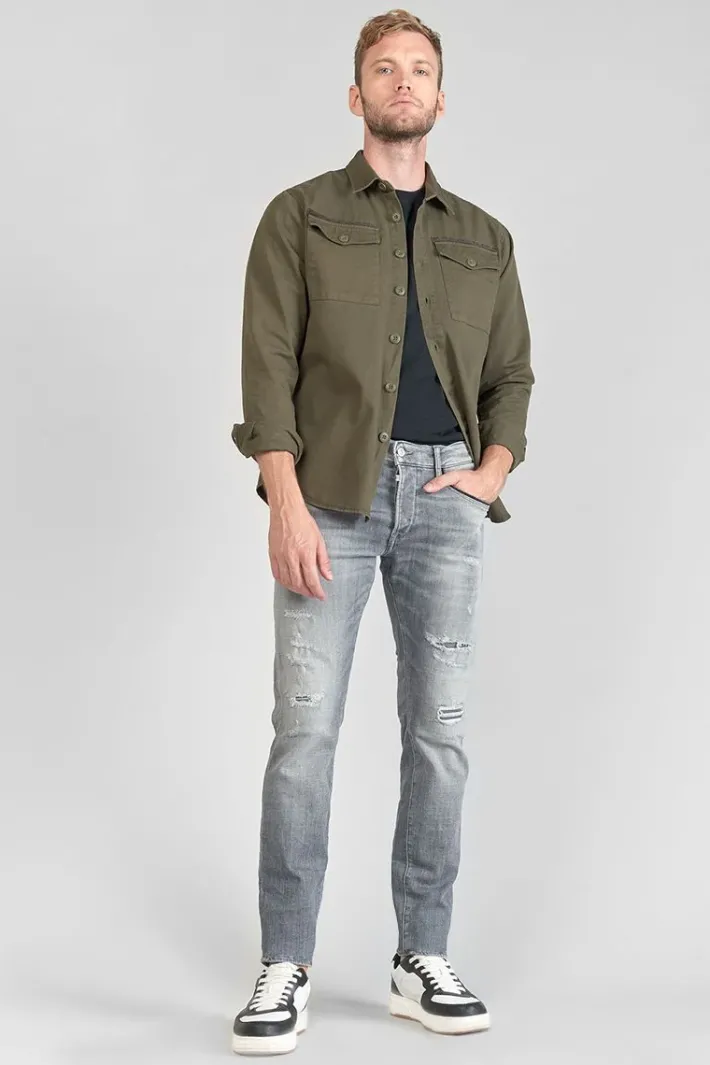 Le Temps des Cerises Triolet 700/11 Adjusted Jeans Destroy Gris N°2 Grey Best Sale
