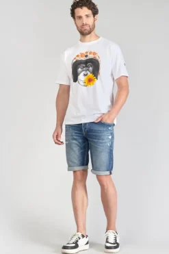 Le Temps des Cerises T-Shirt Andler Blanc Imprime White Discount