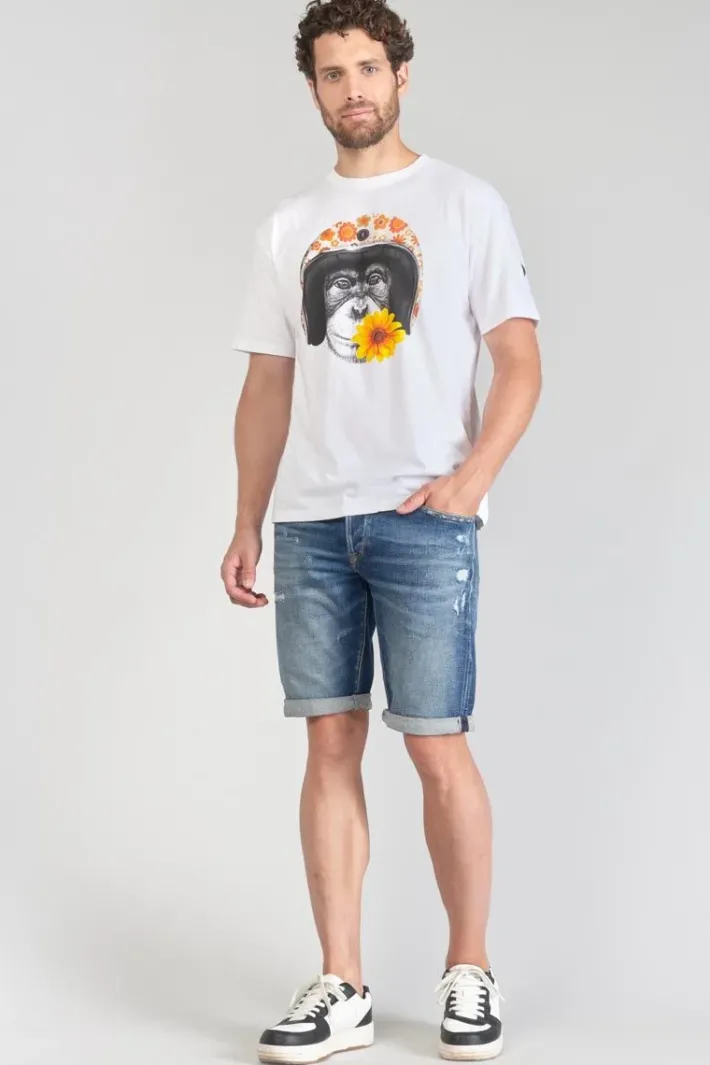 Le Temps des Cerises T-Shirt Andler Blanc Imprime White Discount