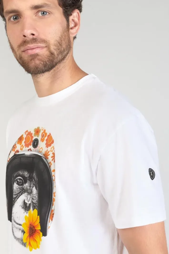 Le Temps des Cerises T-Shirt Andler Blanc Imprime White Discount