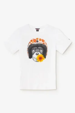 Le Temps des Cerises T-Shirt Andler Blanc Imprime White Discount