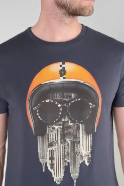 Le Temps des Cerises T-Shirt Backi Bleu Nuit Imprime Galaxy Outlet