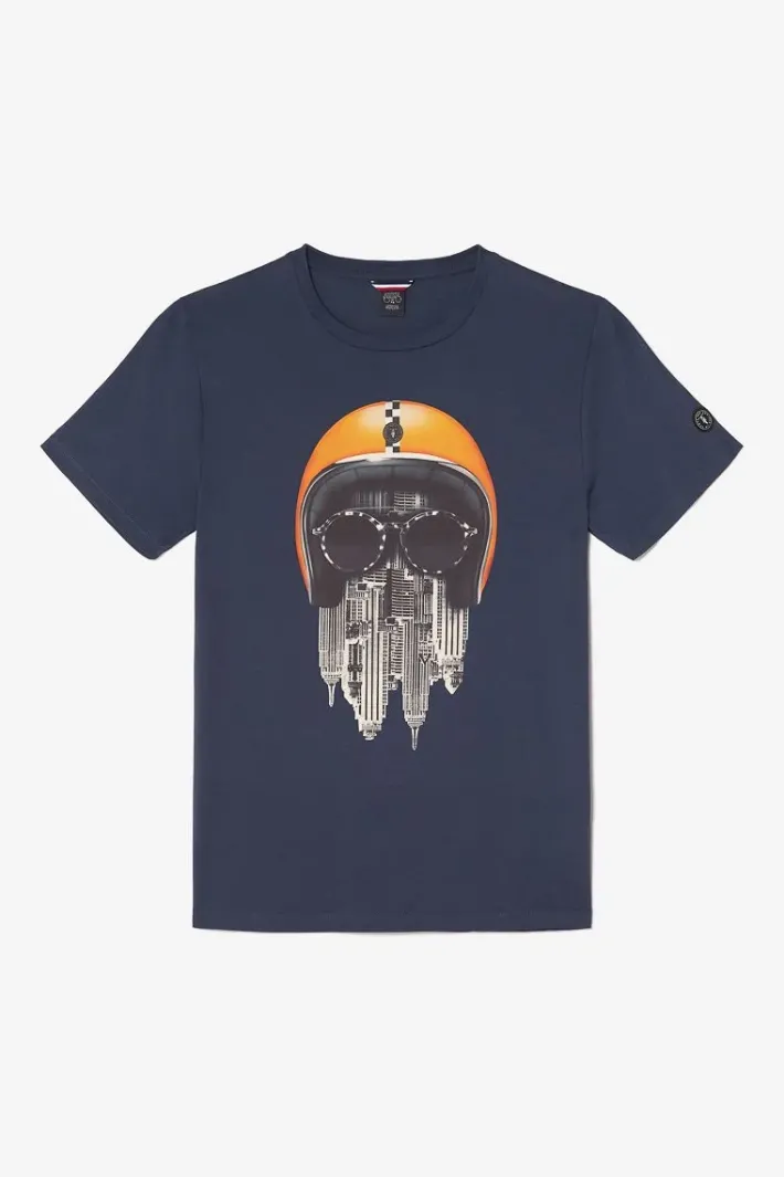 Le Temps des Cerises T-Shirt Backi Bleu Nuit Imprime Galaxy Outlet